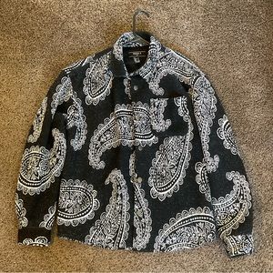 Black and White Paisley Shacket